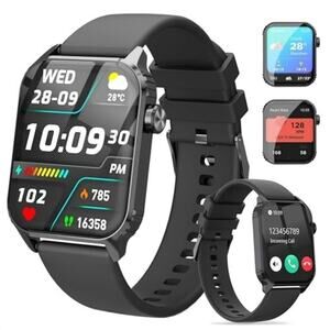 Smart Watch Fitness Tracker Black Android Apple Compatible Model TG08